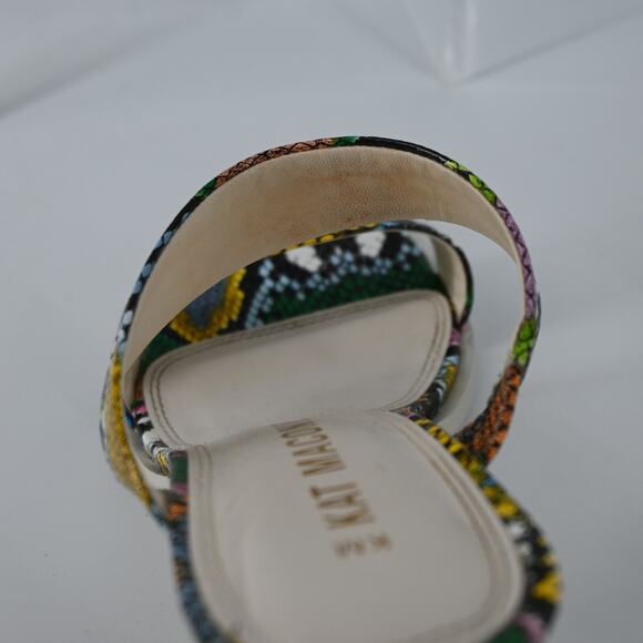KAT MACONIE Multicolored Snake Embossed Block Heels Size US 9 - Picture 8 of 8